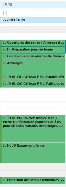 Calendrier exemple